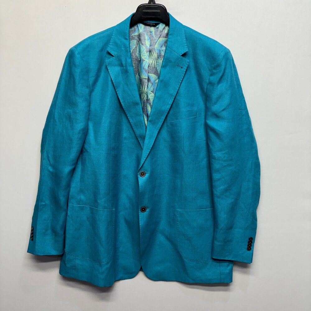 Paul Fredrick Men 100% Linen Blazer Jacket Sport Coat 48XL 48 X-Long D096 -17